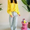 LILY YELLOW MOHAIR PULLOVER