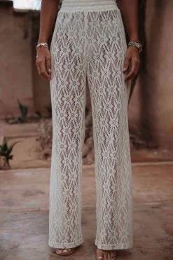 LOUA ECRU LACE PANTS