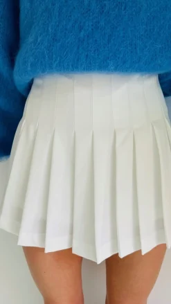 LUNA WHITE PLISSÉ SKIRT