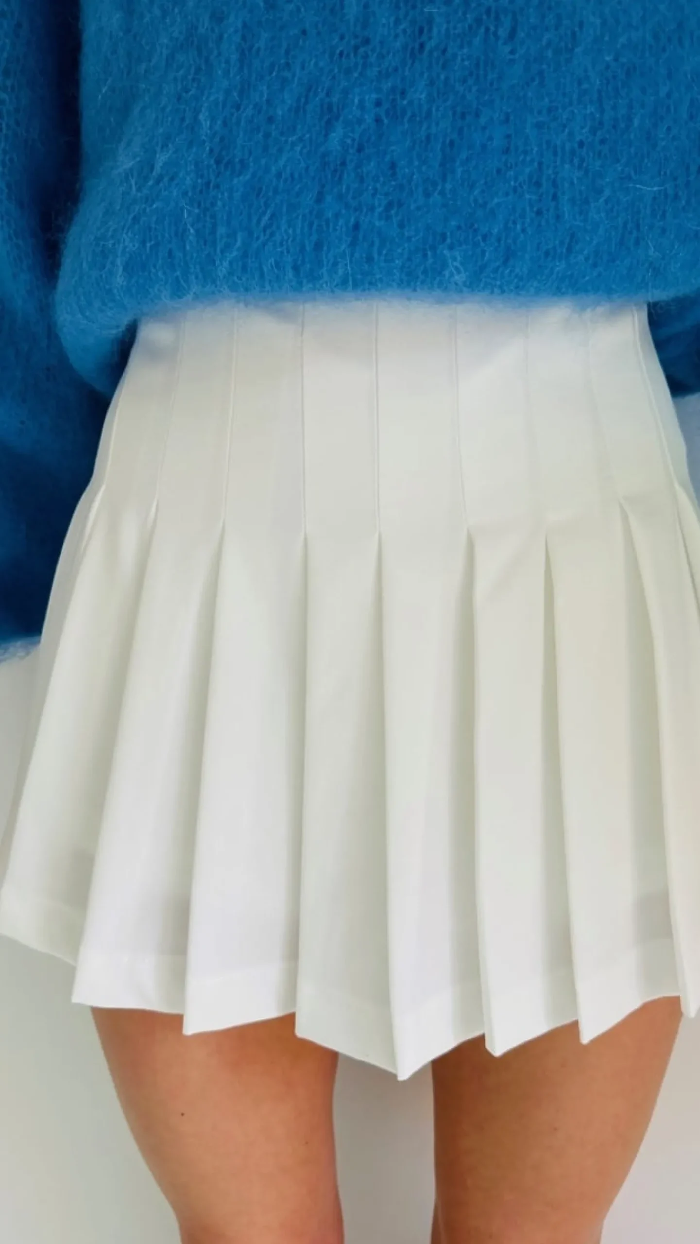 LUNA WHITE PLISSÉ SKIRT