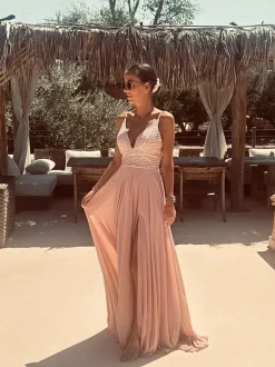 MAITHE OLD PINK SEQUINS DRESS
