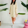 MIDNIGHT BEIGE LINEN DRESS