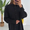 MIDNIGHT BLACK LINEN DRESS