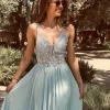 MILLIA BLUE SEQUINS BEADS DRESS