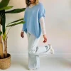 MIRABELLE BLUE V-NECK PULL
