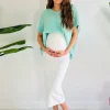 MIRABELLE MINT GREEN V-NECK PULL