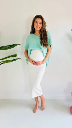 MIRABELLE MINT GREEN V-NECK PULL