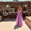 MIRNA PURPLE GLITTER DRESS