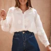 MOULAY WHITE FLOWER BLOUSE