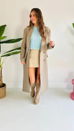 MUSTHAVE TAUPE LONG BLAZER