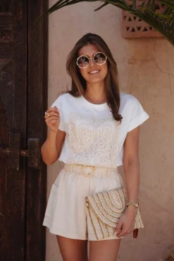 NOMAD WHITE CROCHET T-SHIRT