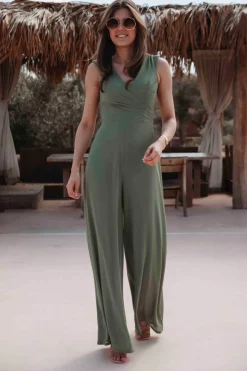 NOURAH LUXE KHAKI JUMPSUIT