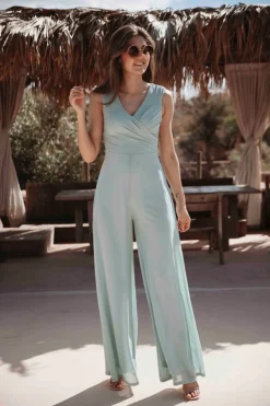 NOURAH LUXE MINT JUMPSUIT