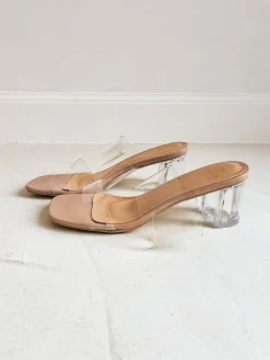 NUDE CLEAR HEELS