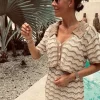 PALMERA BEIGE CROCHET TWO-PIECE SET