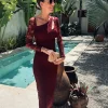 PARAISO BURGUNDY LACE DRESS