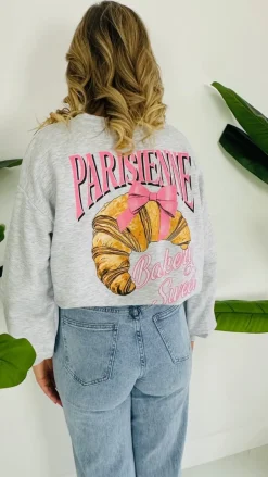 PARISIENNE SWEET BAKERY GREY SWEATER