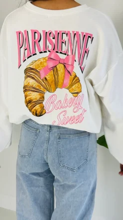 PARISIENNE SWEET BAKERY WHITE SWEATER