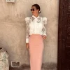 PENCIL SKIRT LONG PINK