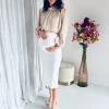 PENCIL SKIRT LONG WHITE