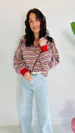 RAINBOW STRIPED SWEATER