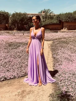 RIANA LILA SPLIT DRESS