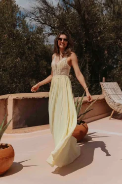 SAFFRON DREAM YELLOW SEQUIN DRESS