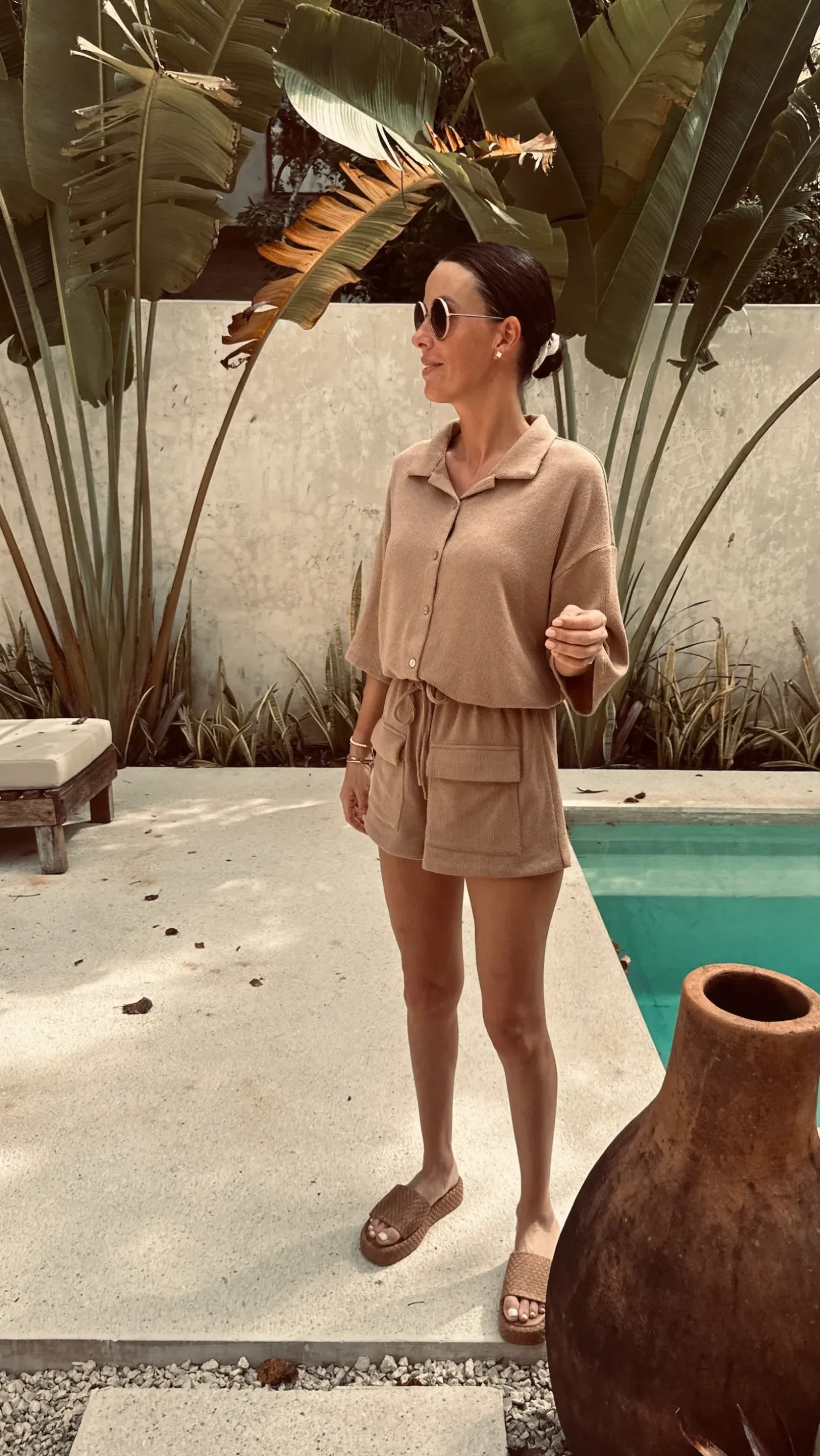 SOL Y SOMBRA BEIGE TWO-PIECE SET