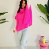 SOPHIA FUCHSIA ROLLNECK MOHAIR PULL