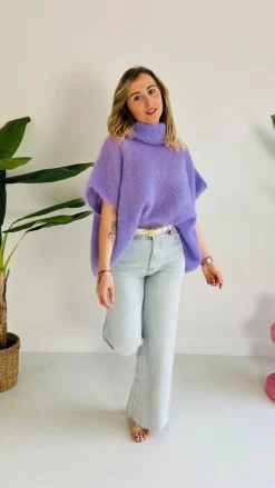 SOPHIA LILA ROLLNECK MOHAIR PULL