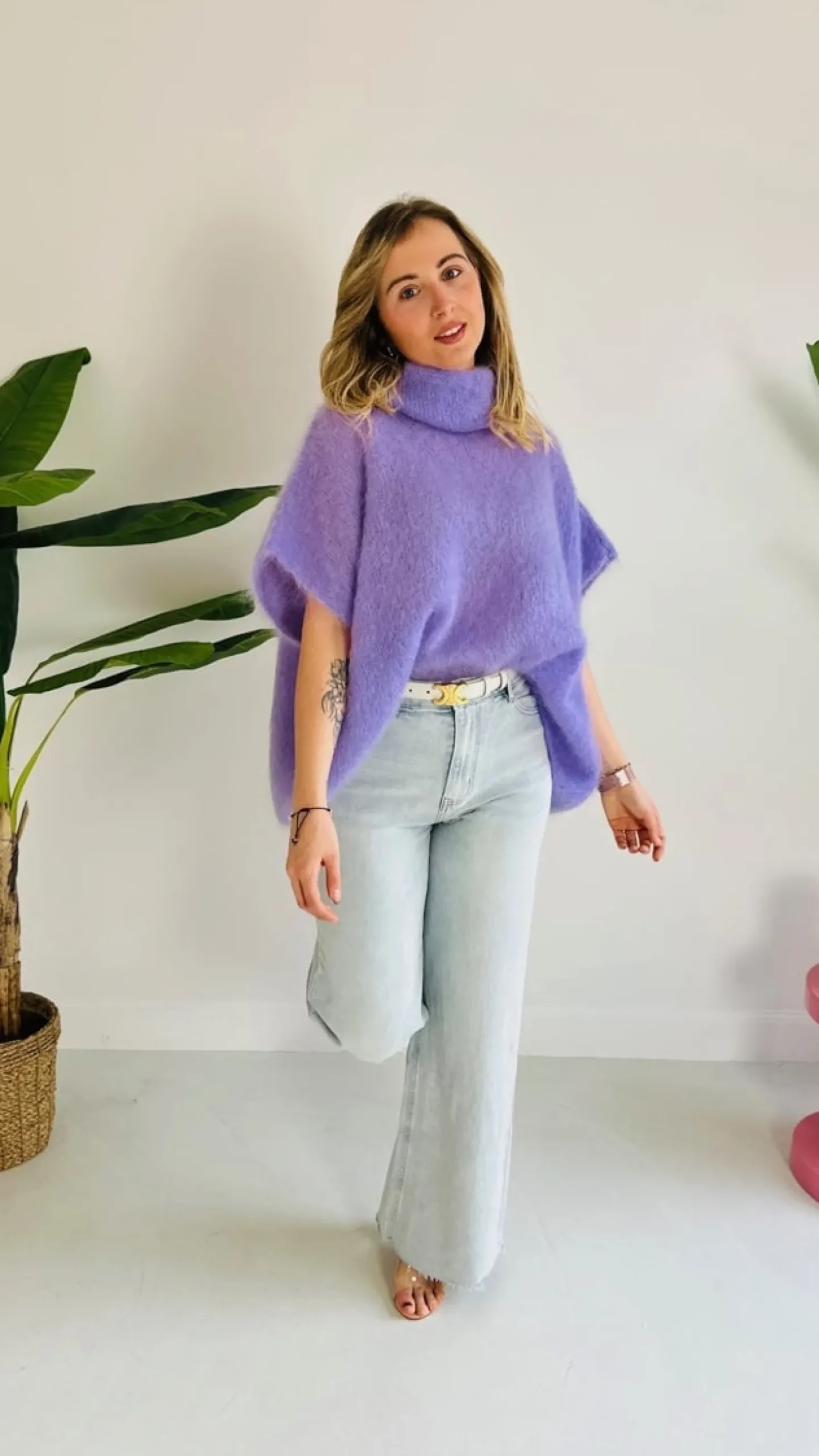 SOPHIA LILA ROLLNECK MOHAIR PULL