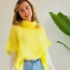 SOPHIA YELLOW ROLLNECK MOHAIR PULL