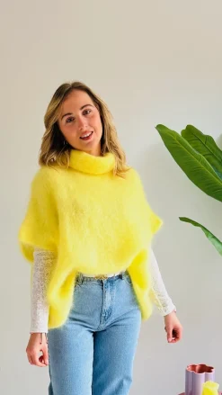 SOPHIA YELLOW ROLLNECK MOHAIR PULL