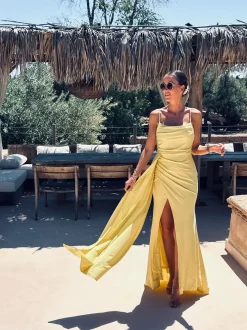 SOUMAYA YELLOW SILK BRIDAL DRESS