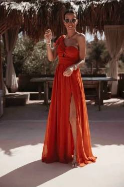 SULTAN MAJESTY TERRACOTTA DRESS