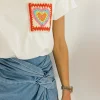 SWEETHEART CROCHET WHITE T-SHIRT