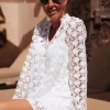 TASSILI WHITE FLOWER DRESS