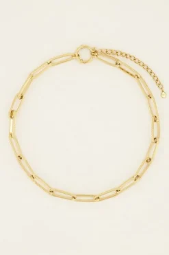 THIN TEXTURED CHAIN NECKLACE