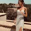 TINE BEIGE SEQUINS BRIDAL DRESS