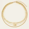 TRIPLE CHUNKY CHAIN LINK NECKLACE