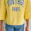 VINTAGE VIBES YELLOW SWEATER